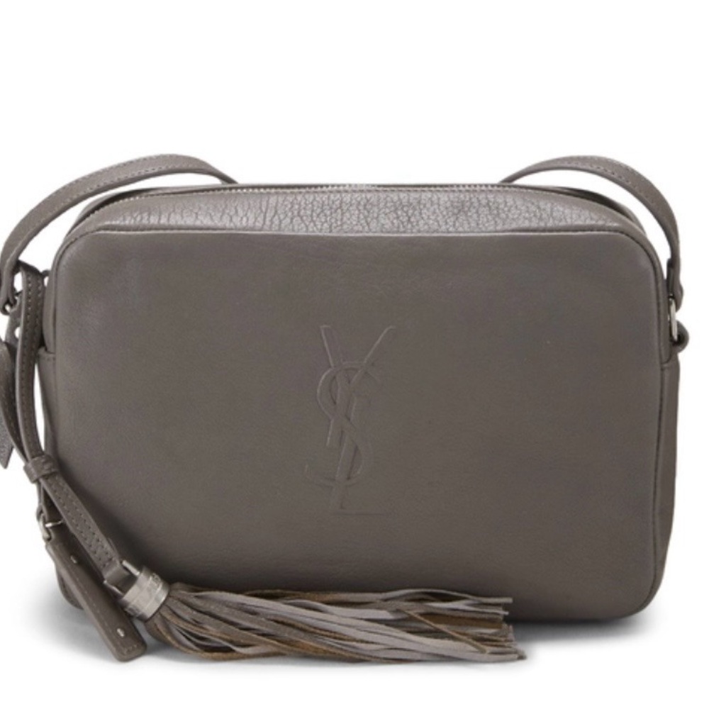 SAINT LAURENT Lambskin Monogram Small Lou Camera Bag